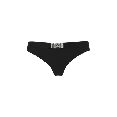 Трусики Victoria’s Secret Logo Cotton Shine Patch Velvet Thong Panty