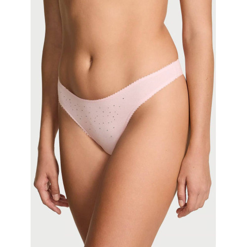 Трусики Victoria’s Secret Stretch Cotton Sparkle High-Leg Scoop Thong Panty 