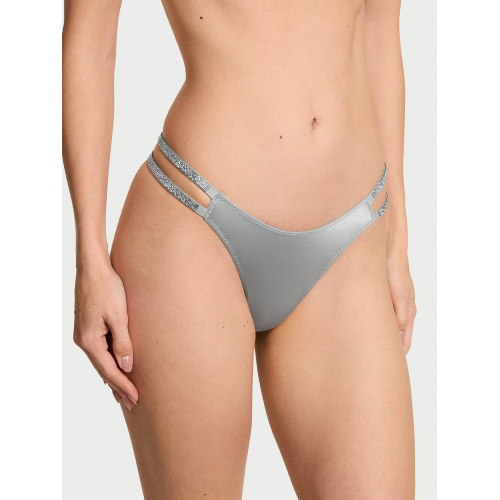 Трусики Victoria’s Secret VERY SEXY Double Shine Strap Smooth Thong Panty Sterling