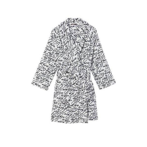 Халат Victoria's Secret Short Cozy Robe Coconut Hearts