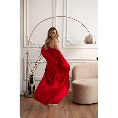  Сатиновий Халат Victoria's Secret Satin Flounce Robe 