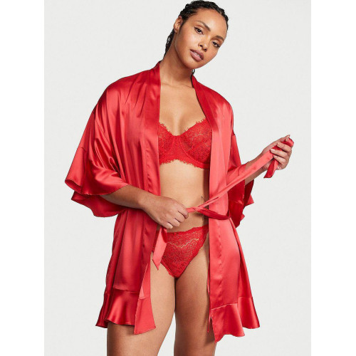 Сатиновий Халат Victoria's Secret Flounce Satin Robe