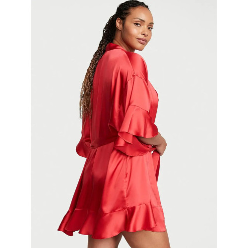 Сатиновий Халат Victoria's Secret Flounce Satin Robe