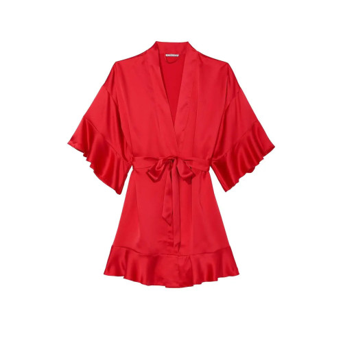 Сатиновий Халат Victoria's Secret Flounce Satin Robe