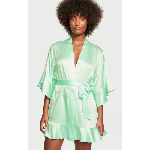 Сатиновий Халат Victoria's Secret Flounce Satin Robe Сатиновий Халат Victoria's Secret Flounce Satin Robe