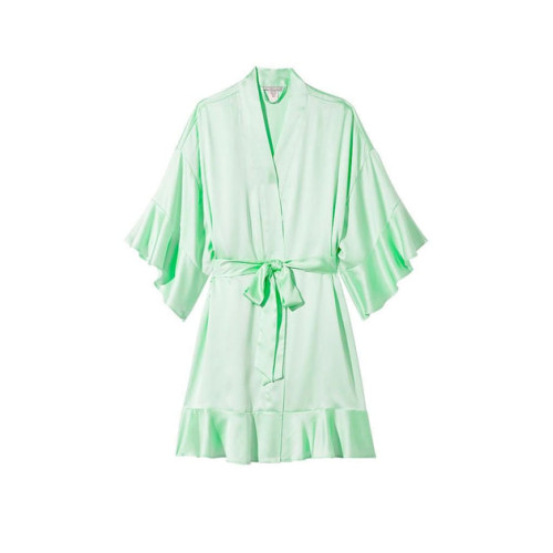 Сатиновий Халат Victoria's Secret Flounce Satin Robe Сатиновий Халат Victoria's Secret Flounce Satin Robe