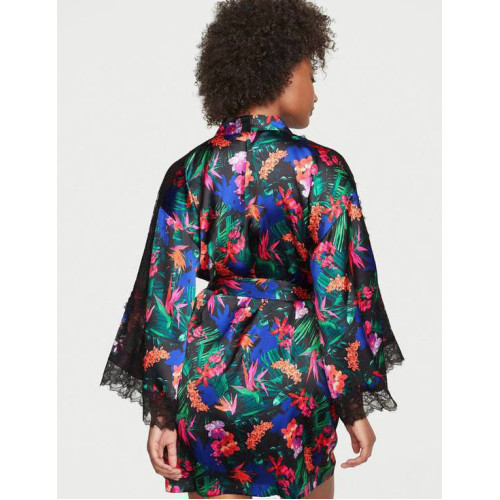 Сатиновий Халат Victoria's Secret Lace Inset Robe Сатиновий Халат Victoria's Secret Lace Inset Robe