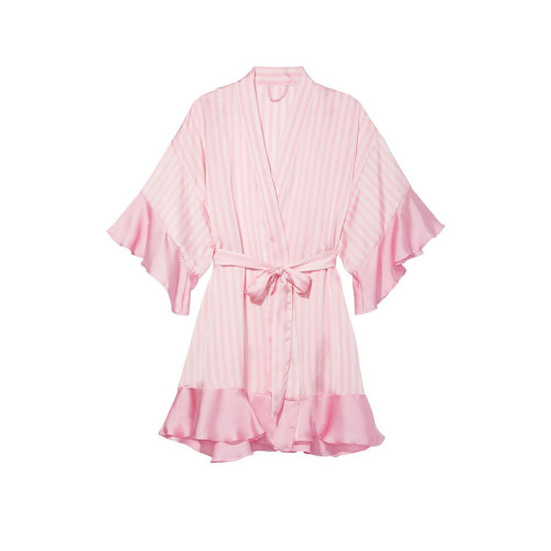 Сатиновий Халат Victoria's Secret Satin Robe Iconic Stripe