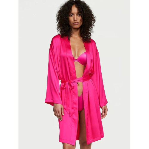  Сатиновий Халат Victoria's Secret Satin Flounce Robe 