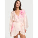 Сатиновий халат Victoria's Secret Short Peony Satin Robe