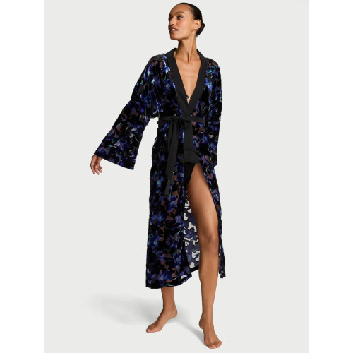 Халат Victoria’s Secret Very Sexy Electric Orchid Burnout Velvet Long Robe