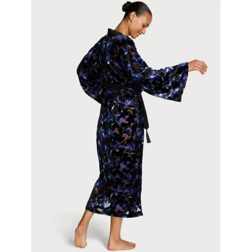 Халат Victoria’s Secret Very Sexy Electric Orchid Burnout Velvet Long Robe