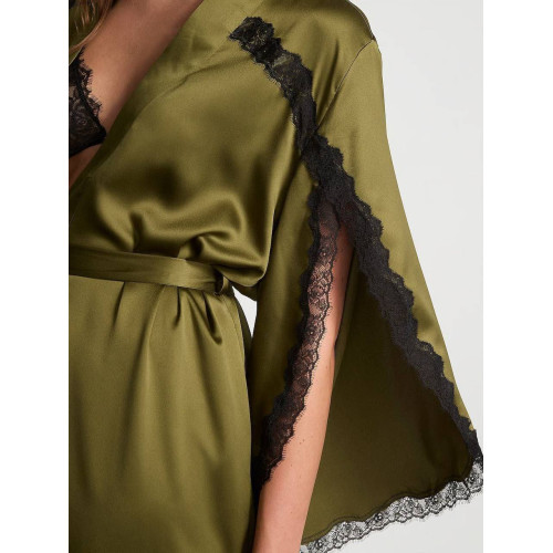 Халат Very Sexy Satin Rose Lace-Trim Midi Robe