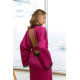 Сатиновий Халат Victoria’s Secret Satin Rose Lace Open-Back Long Robe