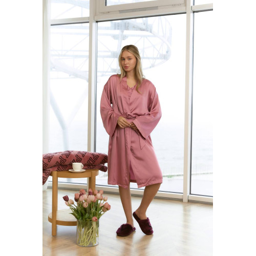 Сатиновий халат Victoria’s Secret – Satin Midi Robe