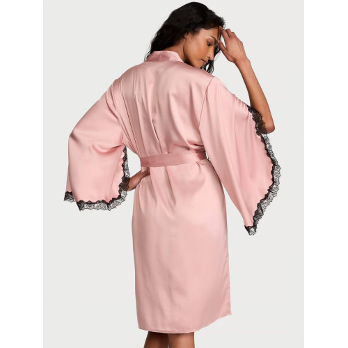 Сатиновий Халат Victoria’s Secret Very Sexy Satin Rose Lace-Trim Midi Robe Сатиновий Халат Victoria’s Secret Very Sexy Satin Rose Lace-Trim Midi Robe
