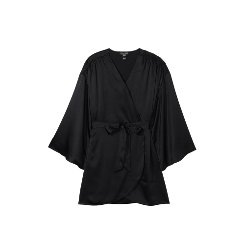 Халат Victoria’s Secret Very Sexy Black Satin Short Robe