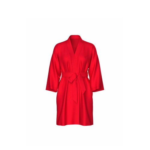 Халат Victoria’s Secret Signature Satin Short Piped Robe Red
